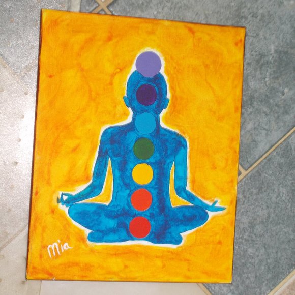 by Mia Other - "Meditation" acrylic painting, 11"x14" by Mia
